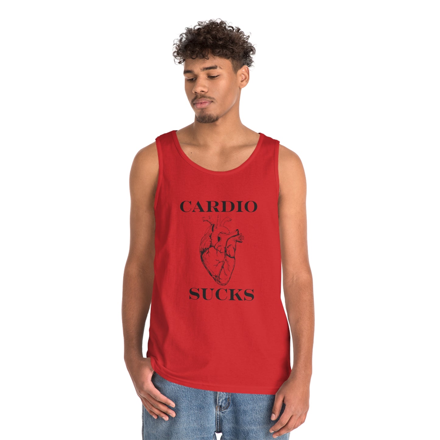 Cardio Sucks Unisex Heavy Cotton Tank Top