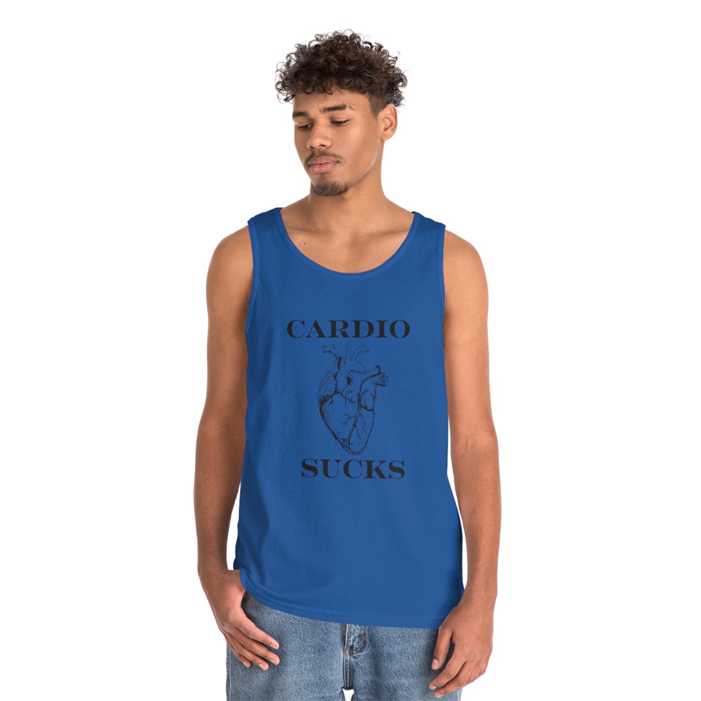 Cardio Sucks Unisex Heavy Cotton Tank Top