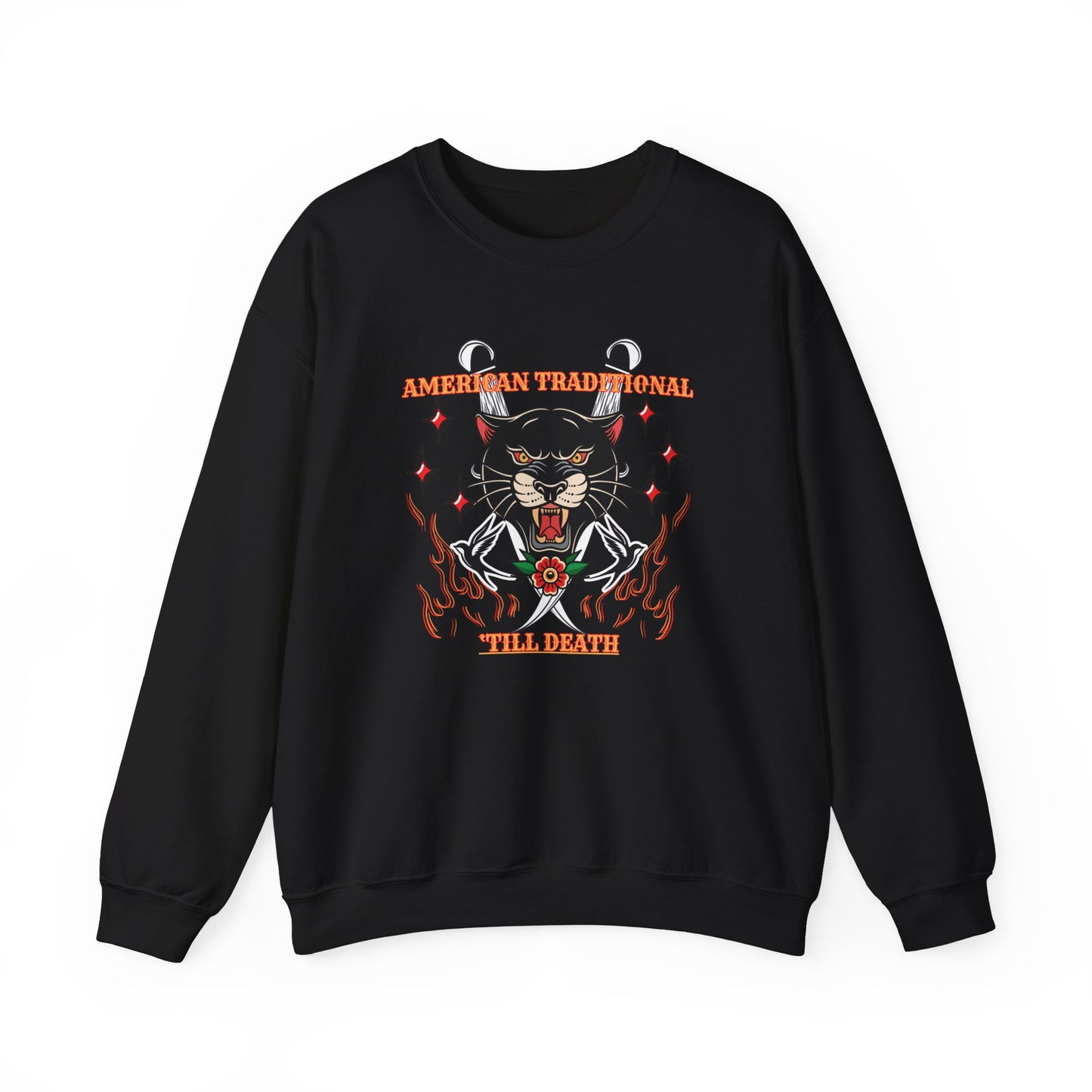 American Trad Till Death Unisex Heavy Blend™ Crewneck Sweatshirt